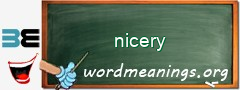 WordMeaning blackboard for nicery